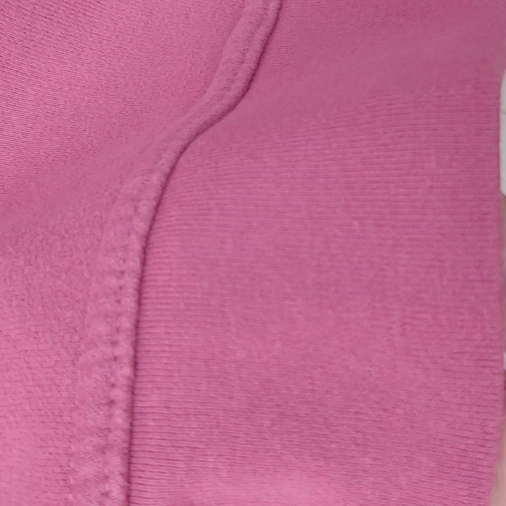 Basic Editions Pink Soft LS Roll Collar Sunflower Raised Design Sweatshirt - Picture 6 of 11